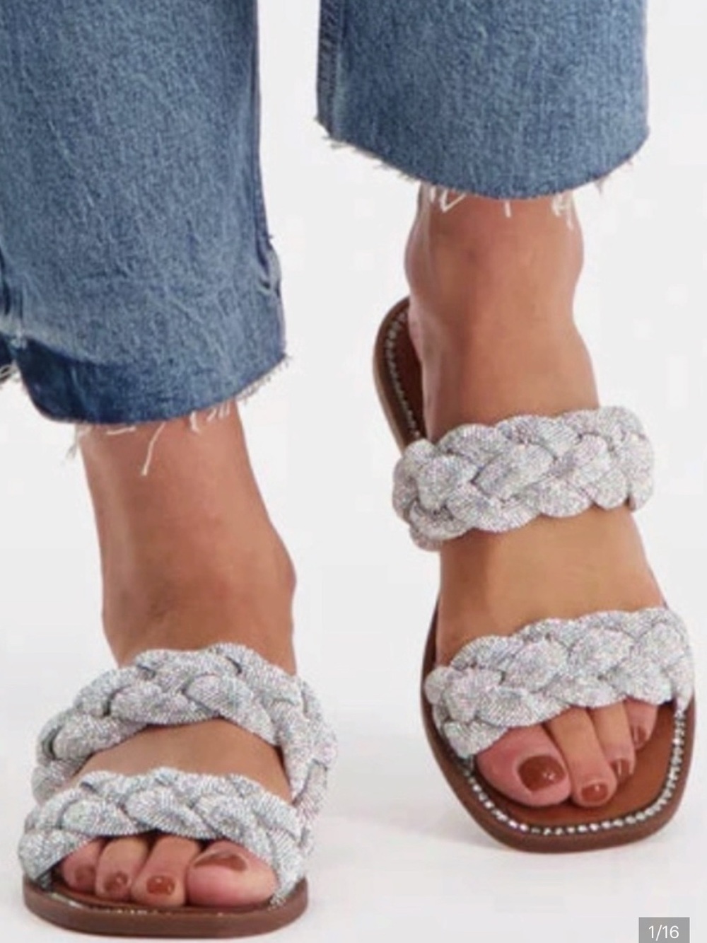 {Steve Madden} Newbie Rhinestone Embellished Sandals